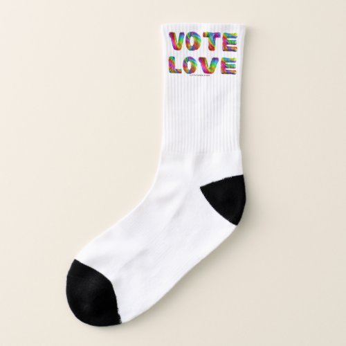 SlipperyJoes vote love equality gay pride gifts L Socks