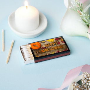 SlipperyJoe's warm fall themed Thanksgiving golden Matchboxes