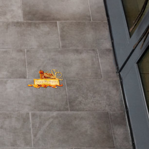 SlipperyJoe's warm festive Thanksgiving vibe rusti Floor Decals