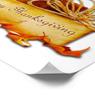 SlipperyJoe's warm festive Thanksgiving vibe rusti Poster