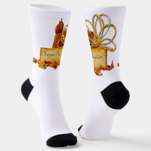 SlipperyJoe's warm festive Thanksgiving vibe rusti Socks