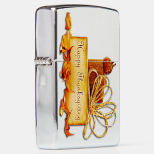 SlipperyJoe's warm festive Thanksgiving vibe rusti Zippo Lighter