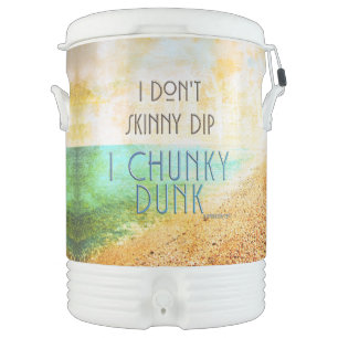 SlipperyJoe's warm idyllic beach scene campy skinn Beverage Cooler