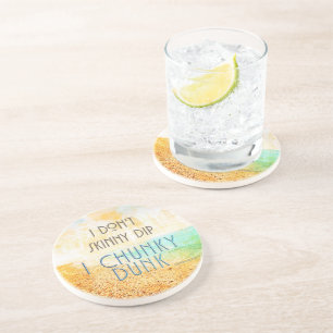 SlipperyJoe's warm idyllic beach scene campy skinn Coaster