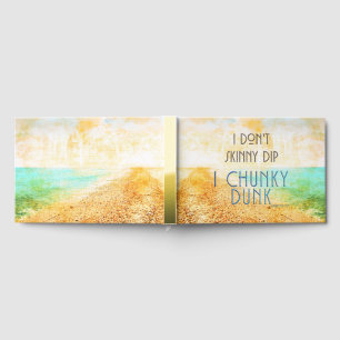 SlipperyJoe's warm idyllic beach scene campy skinn Foil Guest Book