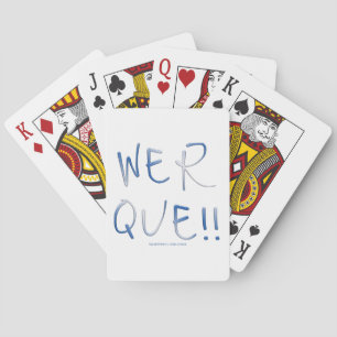 SlipperyJoe's werque word handwritten saying phras Poker Cards