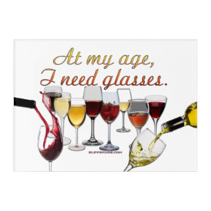 SlipperyJoe's wine drinkware cheeky pun red white  Acrylic Print