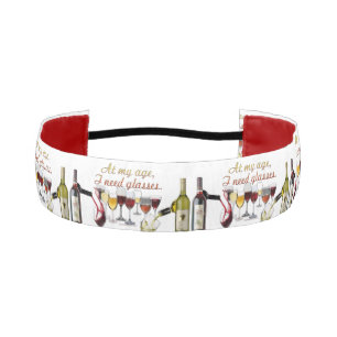 SlipperyJoe's wine drinkware cheeky pun red white  Athletic Headband
