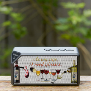 SlipperyJoe's wine drinkware cheeky pun red white  Bluetooth Speaker