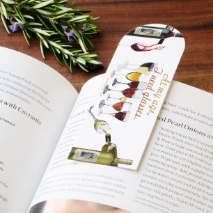SlipperyJoe's wine drinkware cheeky pun red white Bookmarks