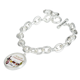 SlipperyJoe's wine drinkware cheeky pun red white Bracelet