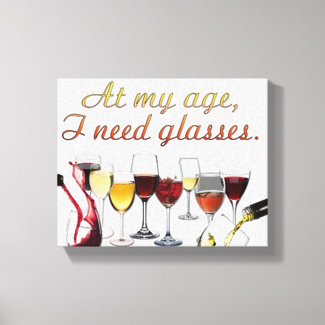 SlipperyJoe's wine drinkware cheeky pun red white  Canvas Print (Front)