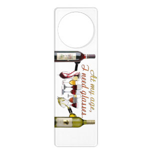 SlipperyJoe's wine drinkware cheeky pun red white  Door Hanger