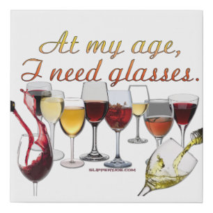 SlipperyJoe's wine drinkware cheeky pun red white Faux Canvas Print