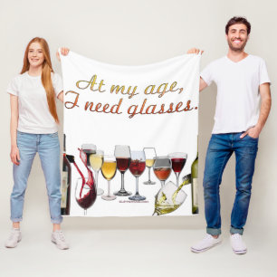 SlipperyJoe's wine drinkware cheeky pun red white  Fleece Blanket