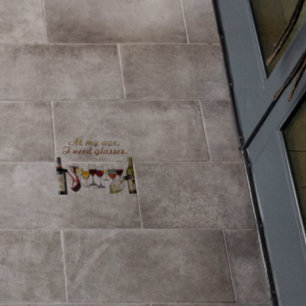 SlipperyJoe's wine drinkware cheeky pun red white Floor Decals