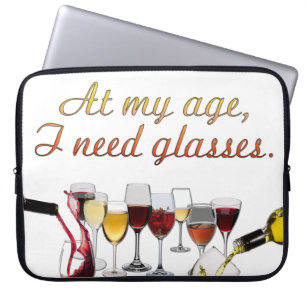 SlipperyJoe's wine drinkware cheeky pun red white Laptop Sleeve