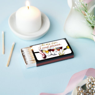 SlipperyJoe's wine drinkware cheeky pun red white  Matchboxes