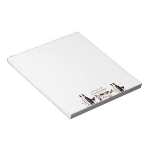 SlipperyJoe's wine drinkware cheeky pun red white  Notepad