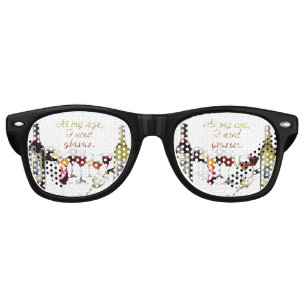 SlipperyJoe's wine drinkware cheeky pun red white Retro Sunglasses