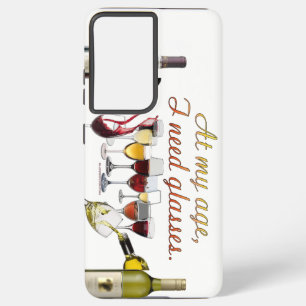 SlipperyJoe's wine drinkware cheeky pun red white  Samsung Galaxy S21 Ultra Case