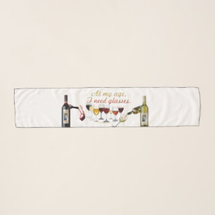 SlipperyJoe's wine drinkware cheeky pun red white  Scarf