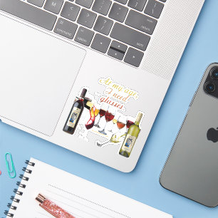 SlipperyJoe's wine drinkware cheeky pun red white Sticker
