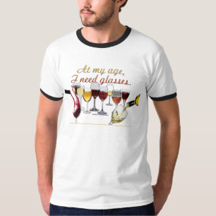 SlipperyJoe's wine drinkware cheeky pun red white T-Shirt