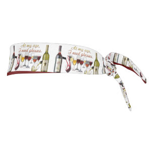 SlipperyJoe's wine drinkware cheeky pun red white  Tie Headband
