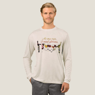 SlipperyJoe's wine drinkware cheeky pun red white Tri-Blend Shirt