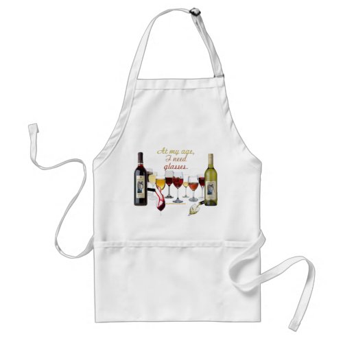 SlipperyJoes Wine Glasses fermented grapes wine p Adult Apron