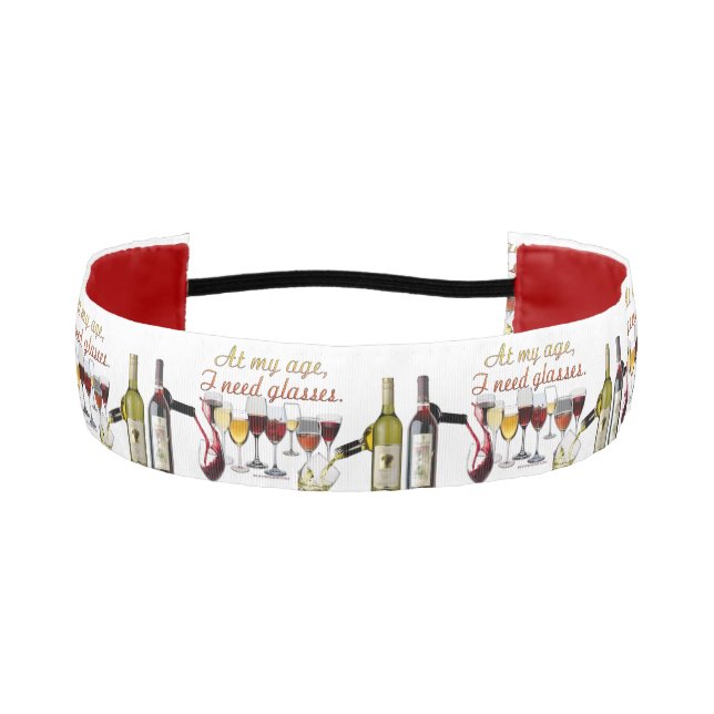 SlipperyJoe's Wine Glasses fermented grapes wine p Athletic Headband (Front)