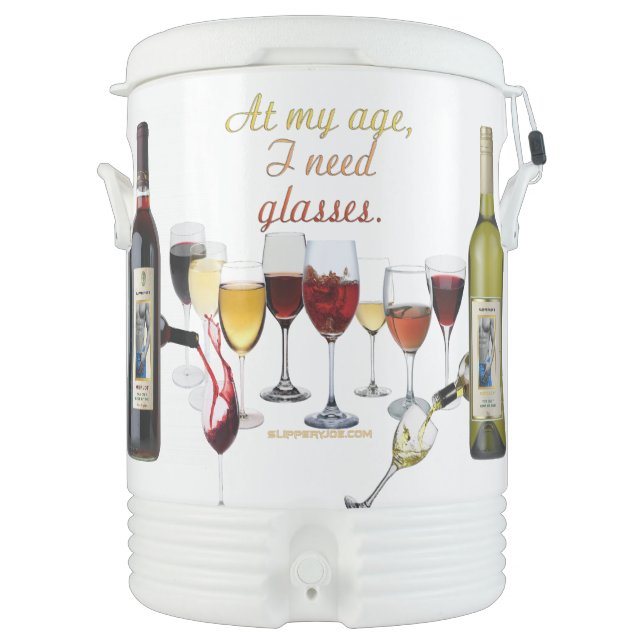 SlipperyJoe's Wine Glasses fermented grapes wine p Beverage Cooler (Front)