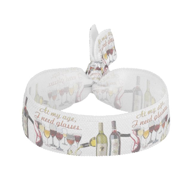 SlipperyJoe's Wine Glasses fermented grapes wine p Elastic Hair Tie (Front)