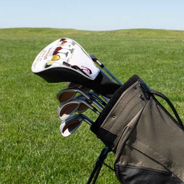 SlipperyJoe's Wine Glasses fermented grapes wine p Golf Head Cover (In Situ)