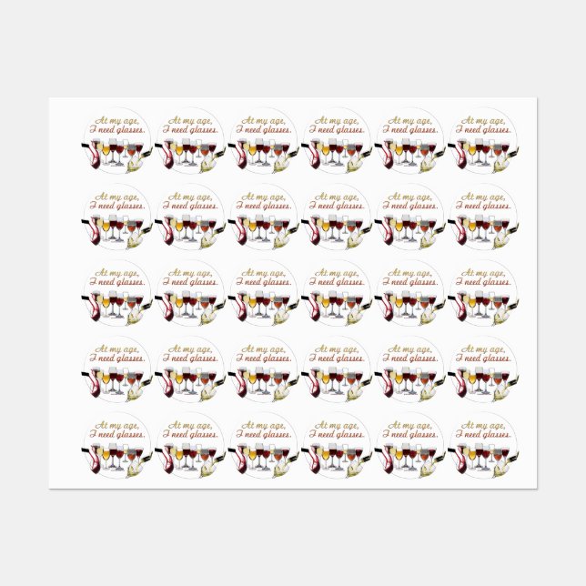 SlipperyJoe's Wine Glasses fermented grapes wine p Labels (Sheet)