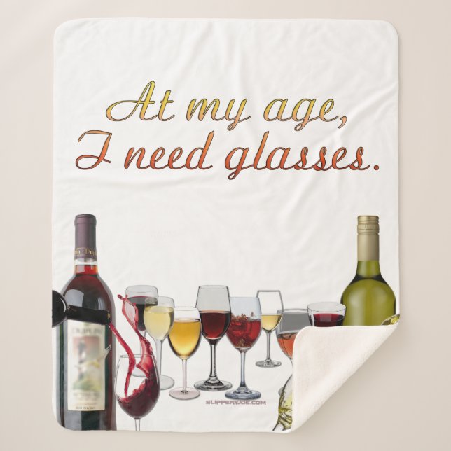 SlipperyJoe's Wine Glasses fermented grapes wine p Sherpa Blanket (Front)