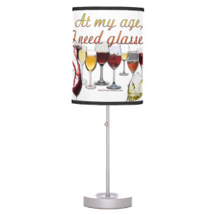 SlipperyJoe's Wine Glasses fermented grapes wine p Table Lamp