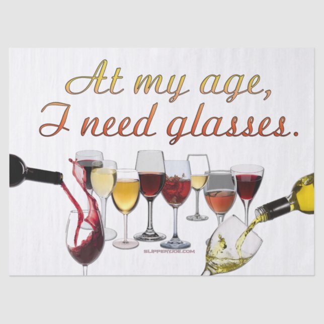 SlipperyJoe's Wine Glasses fermented grapes wine p Tissue Paper (Front)