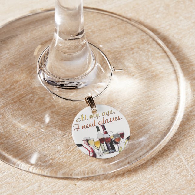 SlipperyJoe's Wine Glasses fermented grapes wine p Wine Charm (In Situ)