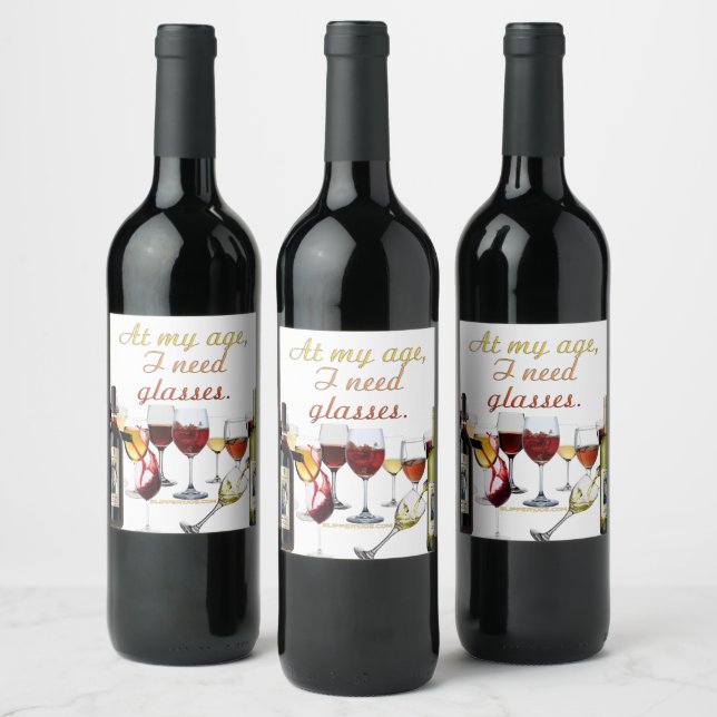 SlipperyJoe's Wine Glasses fermented grapes wine p Wine Label (Bottles)