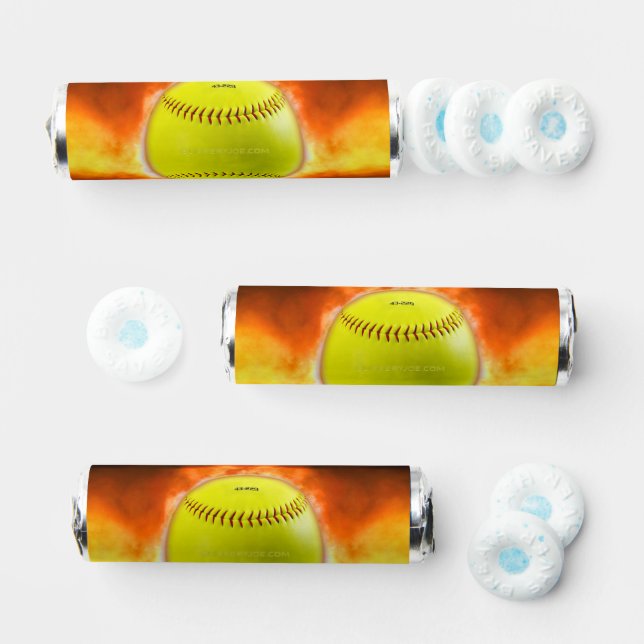 SlipperyJoe's yellow softball fireball flames rasp Breath Savers® Mints (Assorted)
