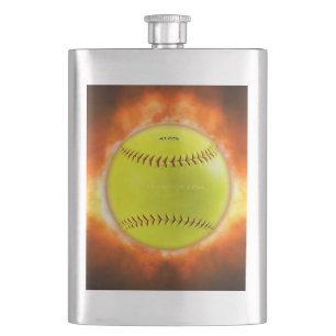 SlipperyJoe's yellow softball fireball flames rasp Flask