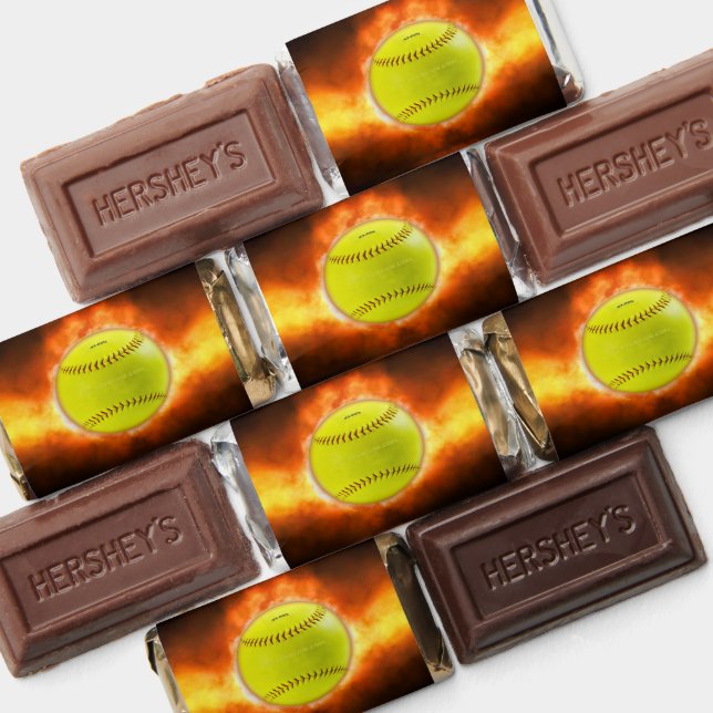 SlipperyJoe's yellow softball fireball flames rasp Hershey's Miniatures (Assorted)