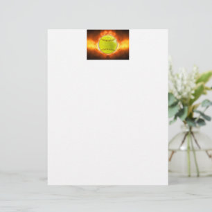 SlipperyJoe's yellow softball fireball flames rasp Letterhead