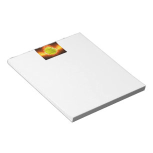 SlipperyJoe's yellow softball fireball flames rasp Notepad