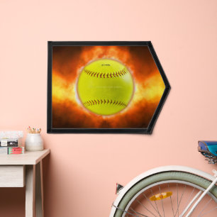 SlipperyJoe's yellow softball fireball flames rasp Pennant