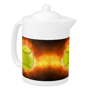 SlipperyJoe's yellow softball fireball flames rasp Teapot