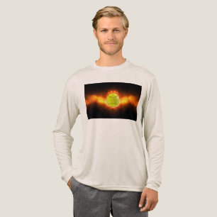 SlipperyJoe's yellow softball fireball flames rasp Tri-Blend Shirt