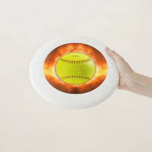 SlipperyJoe's yellow softball fireball flames rasp Wham-O Frisbee